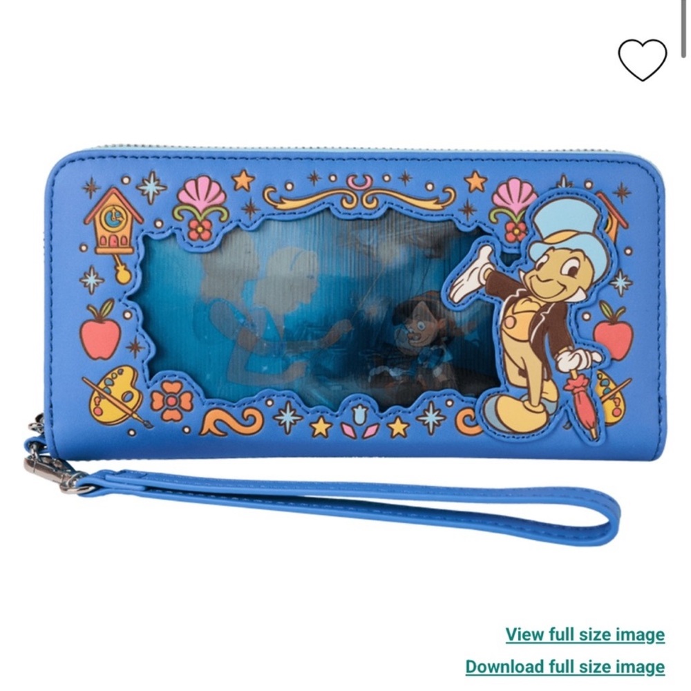 Loungefly Pinocchio Exclusive Blue Fairy Lenticular Wristlet Wallet